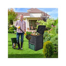 Outdoor Compost Bin 300L With Top Flip Door And Latch On Lid