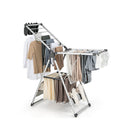 2 Layer Aluminum Folding Laundry Drying Rack With 5 Level Height