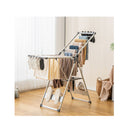 2 Layer Aluminum Folding Laundry Drying Rack With 5 Level Height