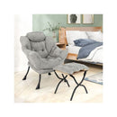 Lazy Chair With Ottoman With Folding Footrest And Side Pocket