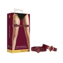 Ouch Halo Thigh Cuffs Burgundy Leg Restraints