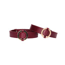 Ouch Halo Thigh Cuffs Burgundy Leg Restraints