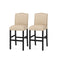 Set Of 2 Wooden Bar Height Chair With Rubber Wood Legs