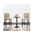 Set Of 2 Wooden Bar Height Chair With Rubber Wood Legs