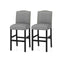 Set Of 2 Wooden Bar Height Chair With Rubber Wood Legs