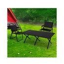 Folding Camping Table Chair Set Black And Oak