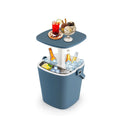 15 L Portable Cooler Bar Table With Handle Bottle Opener And Top Lid