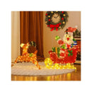 Lighted Christmas Santa Claus And Reindeer With Sleigh