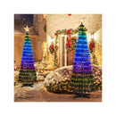 2 Pieces Pop Up Lighted Christmas Tree With 12 Light Modes