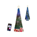 2 Pieces Pop Up Lighted Christmas Tree With 12 Light Modes