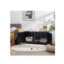 Cat Litter Box Enclosure Tv Stand With Scratching Board Black