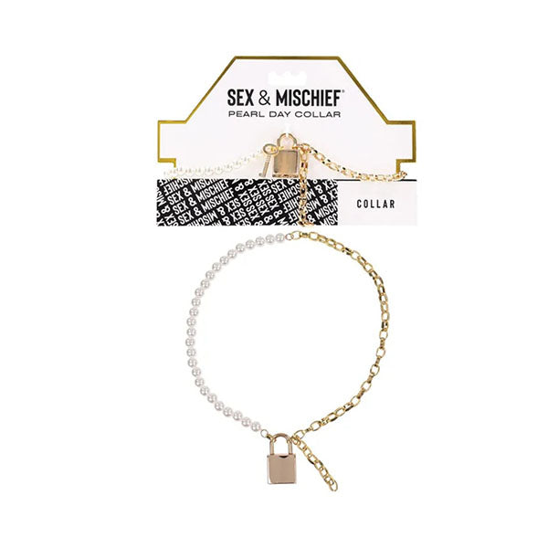 Sex And Mischief Pearl Day Collar Pearl Gold Necklace