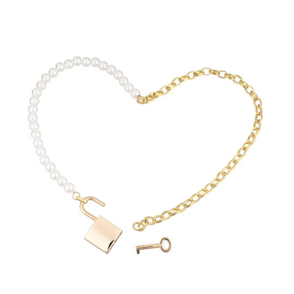 Sex And Mischief Pearl Day Collar Pearl Gold Necklace