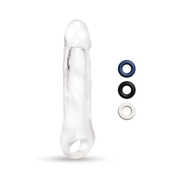 Size Up 1 Inch See Thru Penis Extender With Loop Extension Sleeve