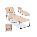 Folding Beach Lounge Chair With Pillow