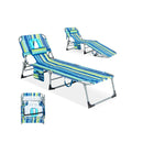 Folding Beach Lounge Chair With Pillow