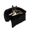 Plush Calming Dog Couch Bed With Anti Slip Bottom Black