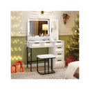 Makeup Vanity Table With Mirror And Lights White