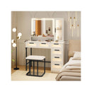 Makeup Vanity Table With Mirror And Lights White