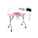 Folding Manicure Nail Table With Electric Dust Collector