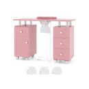 Manicure Table Nail Desk With Electric 3 Dust Bags