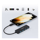 mbeat 4 Port Usb C Hub With Usb C Dc Port Compact Portable Design