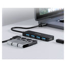 mbeat 4 Port Usb C Hub With Usb C Dc Port Compact Portable Design