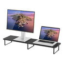 mbeat Activiva Black Dual Monitor Riser 1000×260×122Mm Fit 13 To 32