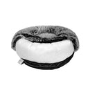 Pet Bed Cat Dog Donut Nest Calming M Charcoal Medium