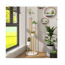 Indoor Metal Plant Stand With Golden Metal Frame