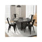 Metal Dining Chair Set Of 4 And Leather Cushioned Seat