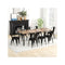 Metal Dining Chair Set Of 4 And Leather Cushioned Seat