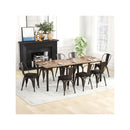 Metal Dining Chair Set Of 4 And Leather Cushioned Seat