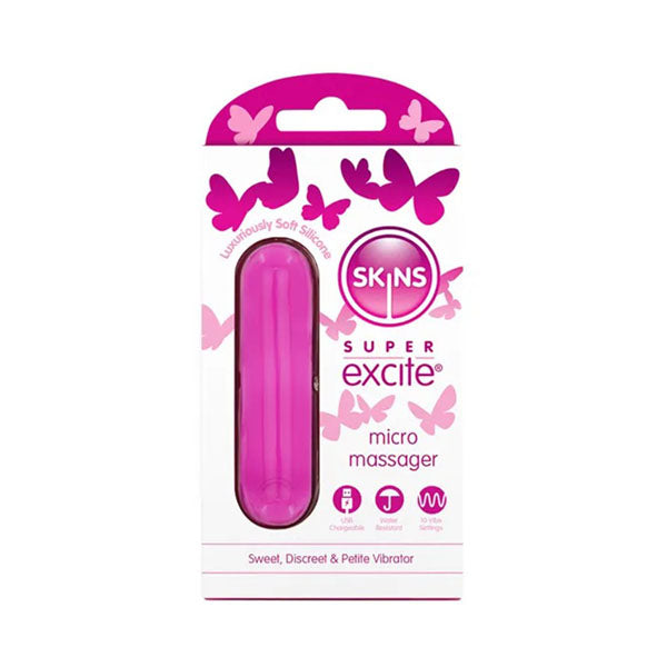 Skins Super Excite Rechargeable Pink Bullet Usb Rechargeable