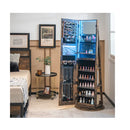 Swivel Jewelry Cabinet With Led Lights And Full Length Mirror
