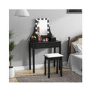 Vanity Set With Lighted Mirror And 10 Led Dimmable Bulbs