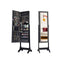 Jewelry Cabinet Freestanding With Full Length Mirror And 2 Drawers