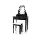 Vanity Set With Lighted Mirror And 10 Led Dimmable Bulbs