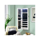 Mirrored Jewelry Storage Cabinet With 6 Led Lights And 2 Drawers