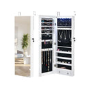 Mirrored Jewelry Storage Cabinet With 6 Led Lights And 2 Drawers