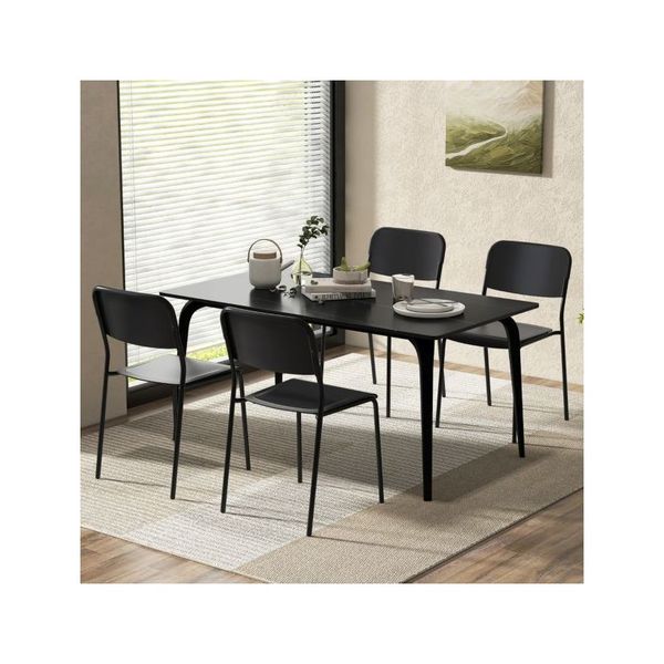 Modern Dining Chairs Set Of 4 With Tilted Backrest