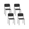 Modern Dining Chairs Set Of 4 With Tilted Backrest