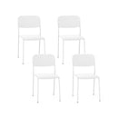 Modern Dining Chairs Set Of 4 With Tilted Backrest