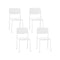 Modern Dining Chairs Set Of 4 With Tilted Backrest