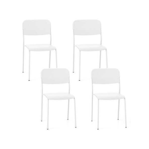 Modern Dining Chairs Set Of 4 With Tilted Backrest