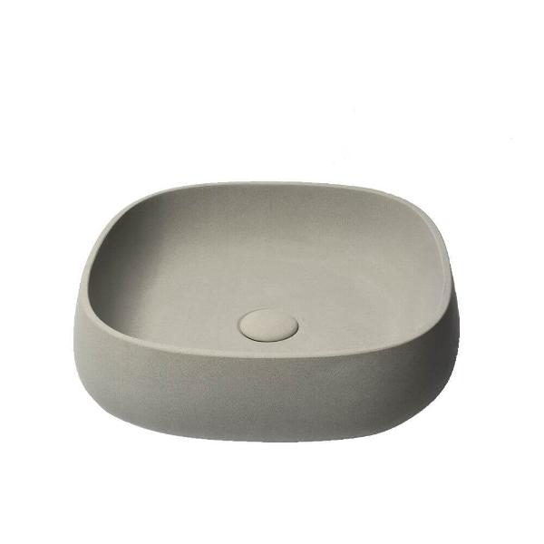 Solid Limestone Square Basin Matte Stone Finish Above Counter Top 440mm