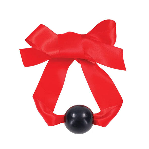 Sex And Mischief Amor Satin Ball Gag Red Black Mouth Restraint