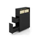 Slim Bathroom Cabinet Movable With 2 Drawers