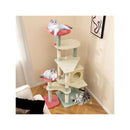 Multi Level Aesthetic Floral Kitten Tower With Condo And Perch