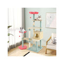 Multi Level Aesthetic Floral Kitten Tower With Condo And Perch